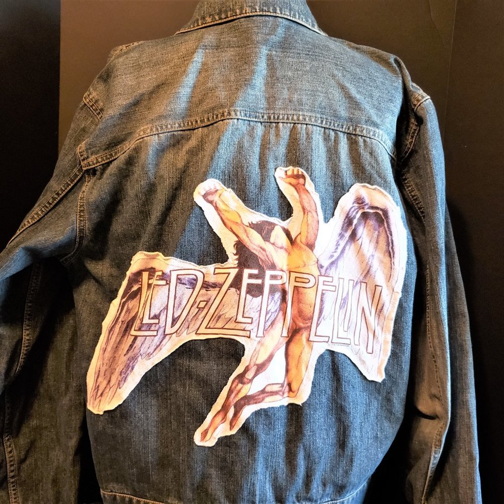 Denim Jacket Art Project 'Led Zeppelin' Vintage